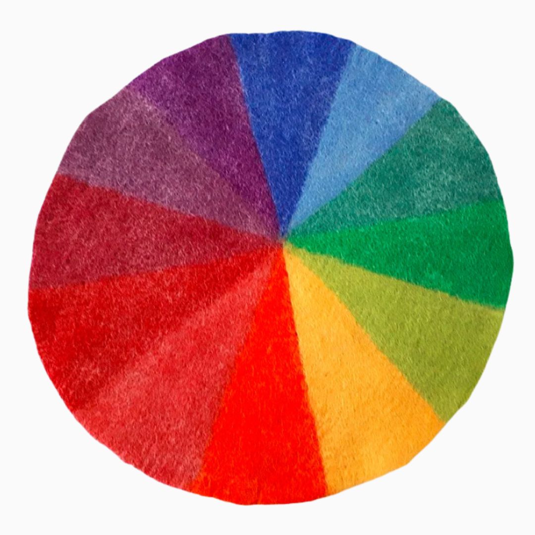 Bauspiel regenboog speelkleed van wolvit