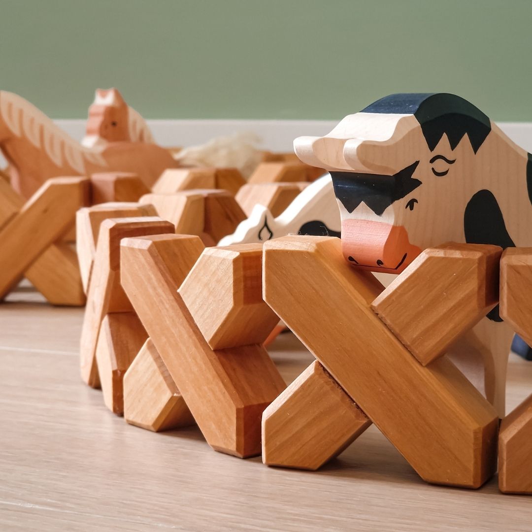 Bauspiel houten x-blokken 16 stuks