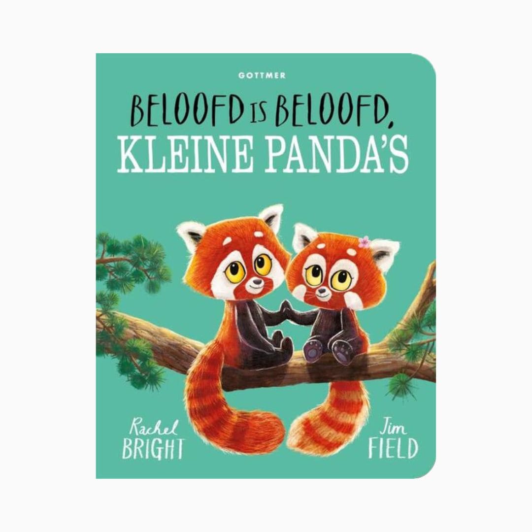 Kartonnen versie van het prentenboek 'Beloofd is beloofd, kleine panda's' van Rachel Bright