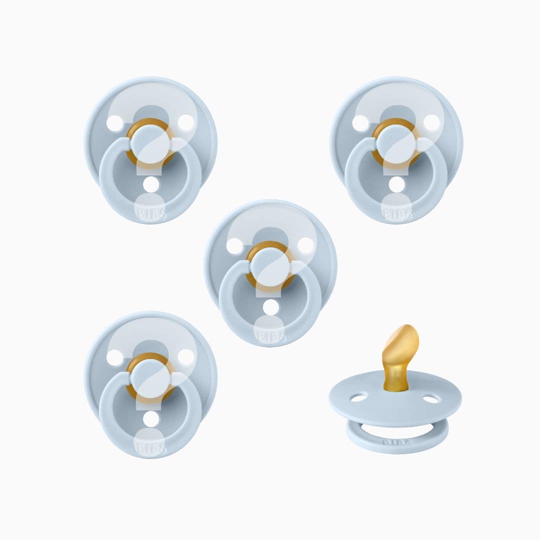 BIBS 5 voor €15: verrassingspakket dental spenen maat 1 - jongen