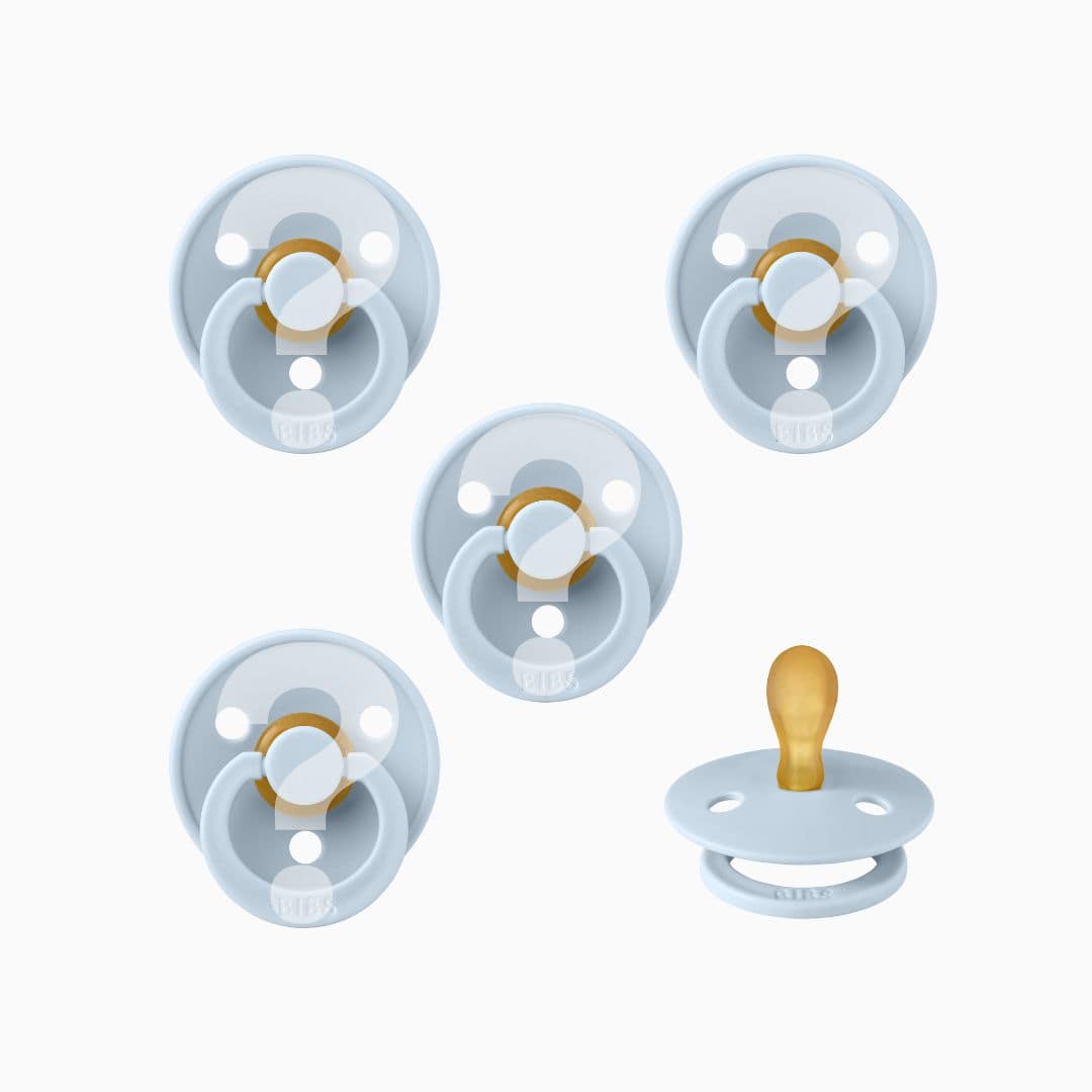 BIBS 5 voor €15: verrassingspakket symmetrische spenen maat 1 - jongen