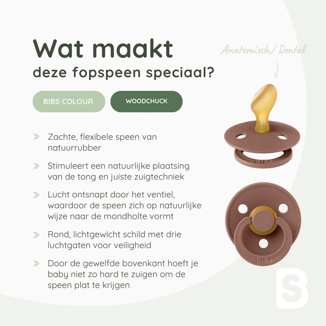 BIBS speen anatomisch woodchuck maat 1 en 2