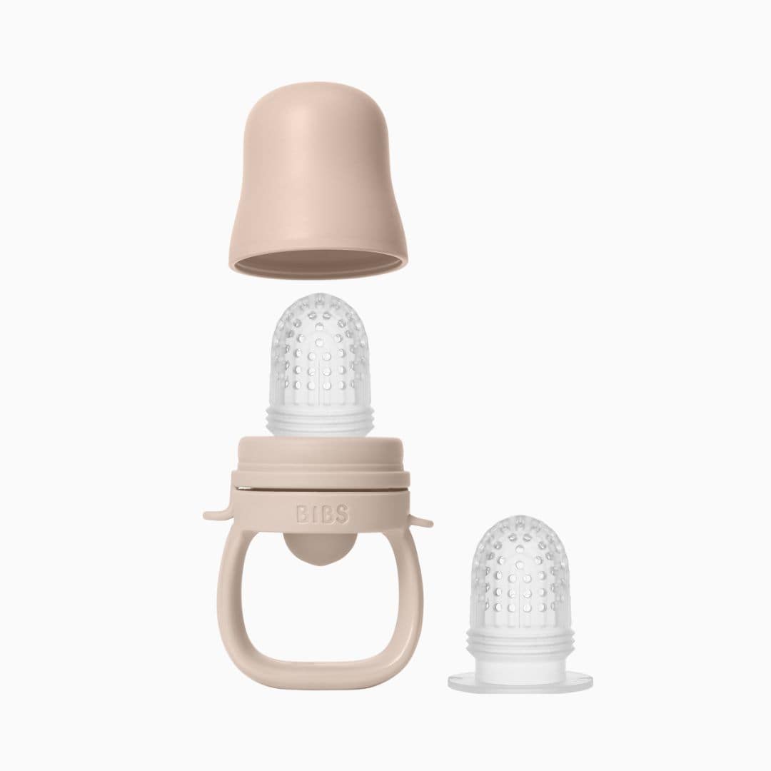 BIBS baby feeder siliconen fruitspeen in de kleur blush roze