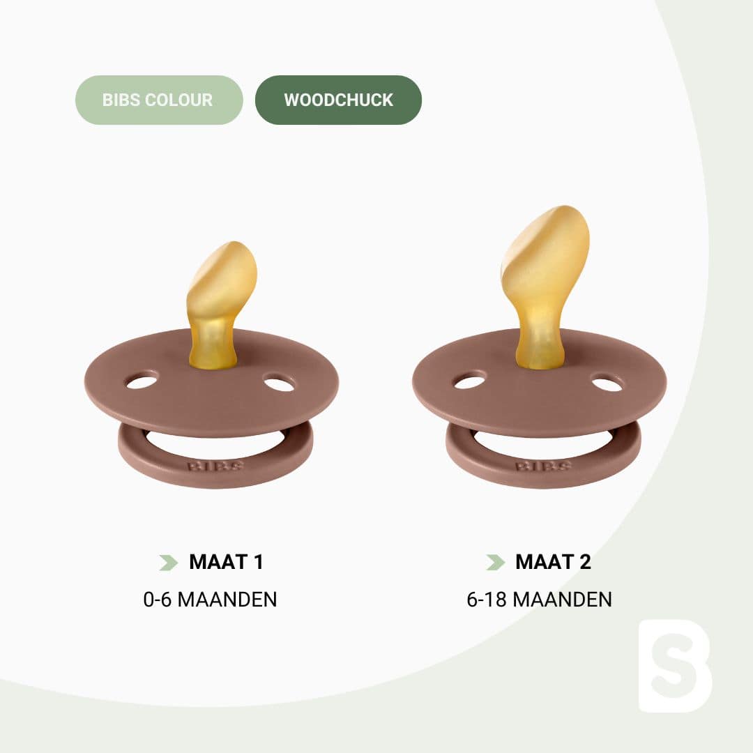 BIBS speen anatomisch woodchuck maat 1 en 2