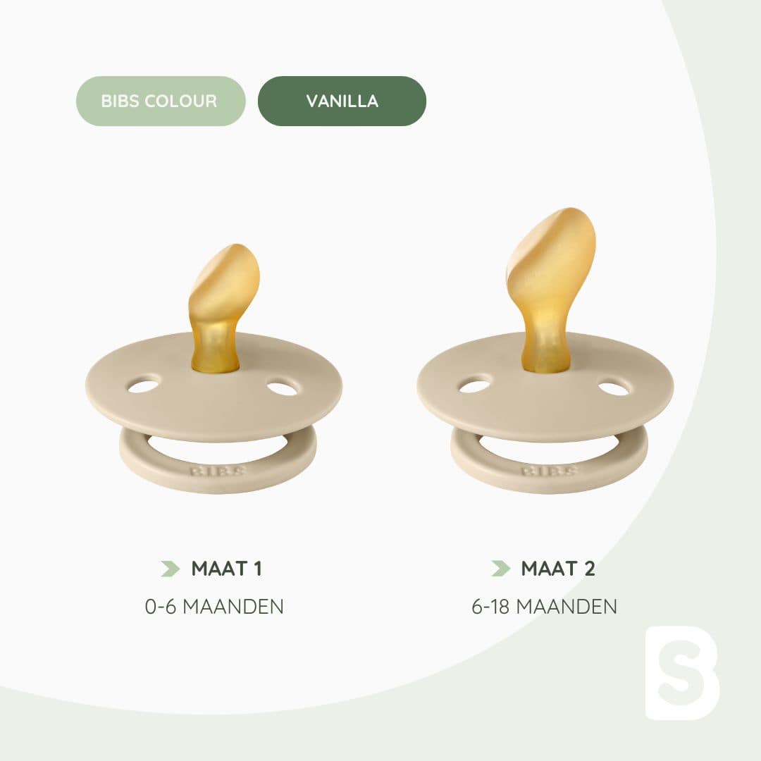 BIBS speen anatomisch vanilla maat 1 en 2