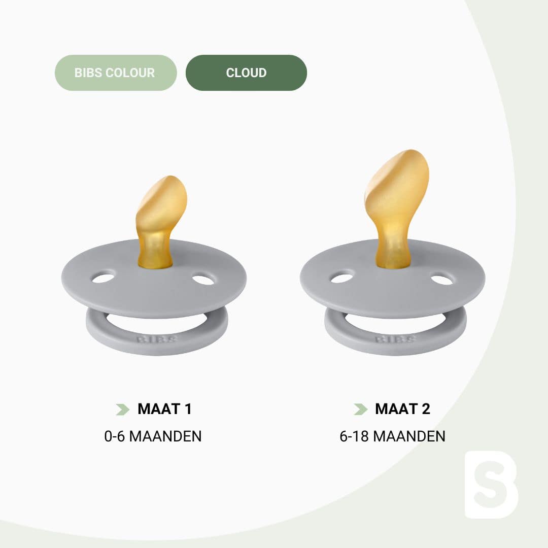 BIBS anatomische speen cloud maat 1 en 2