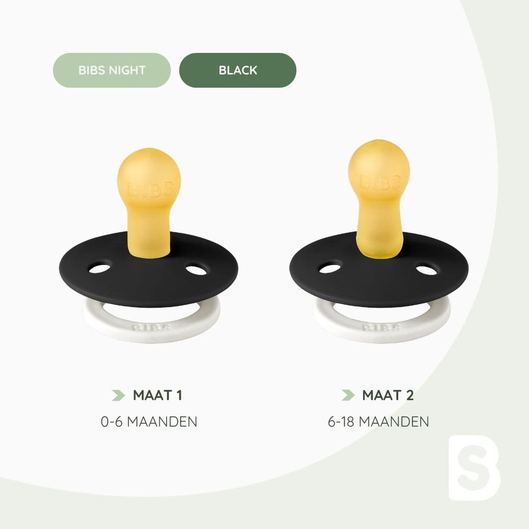 BIBS speen colour black night