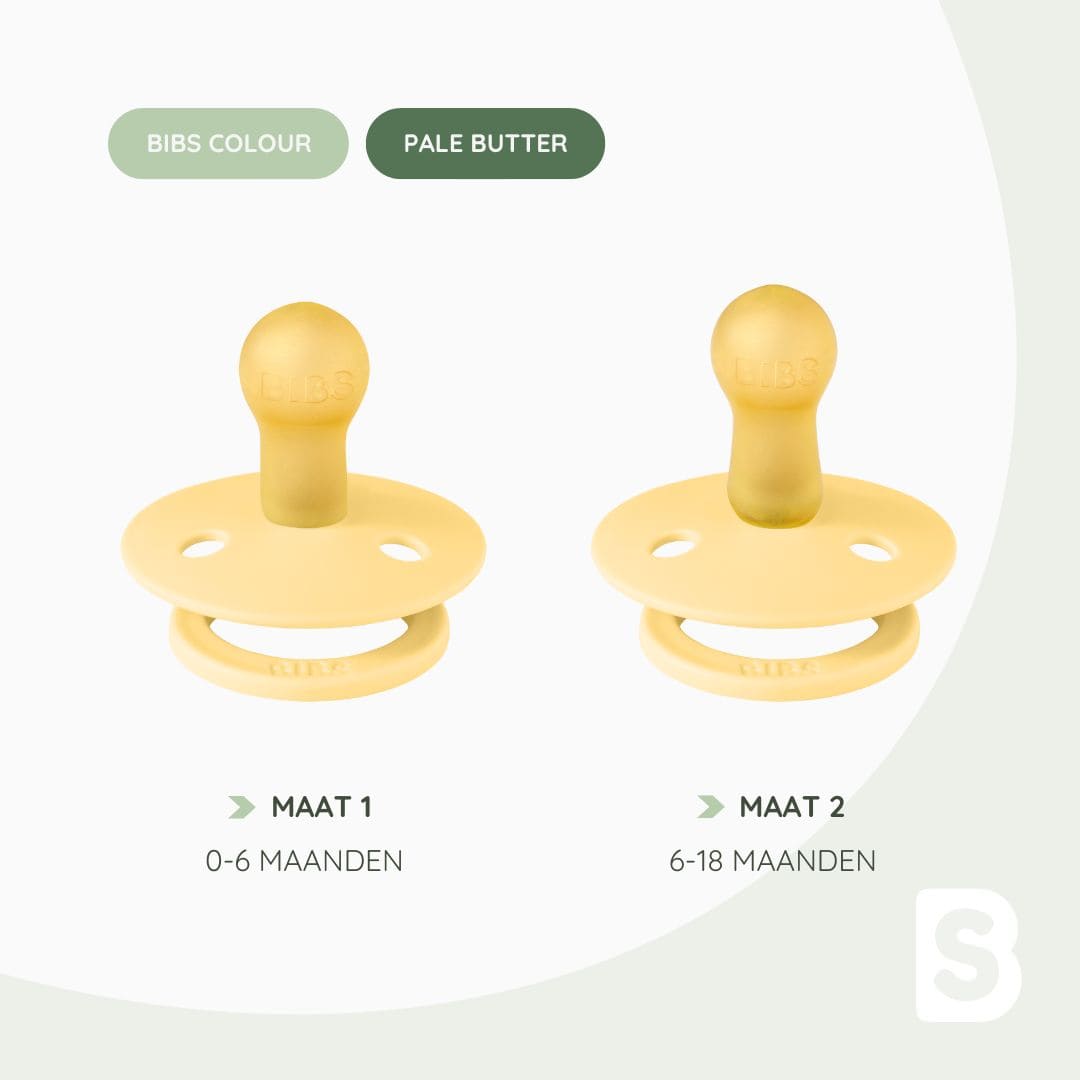 BIBS Colour speen in de gele kleur Pale Butter
