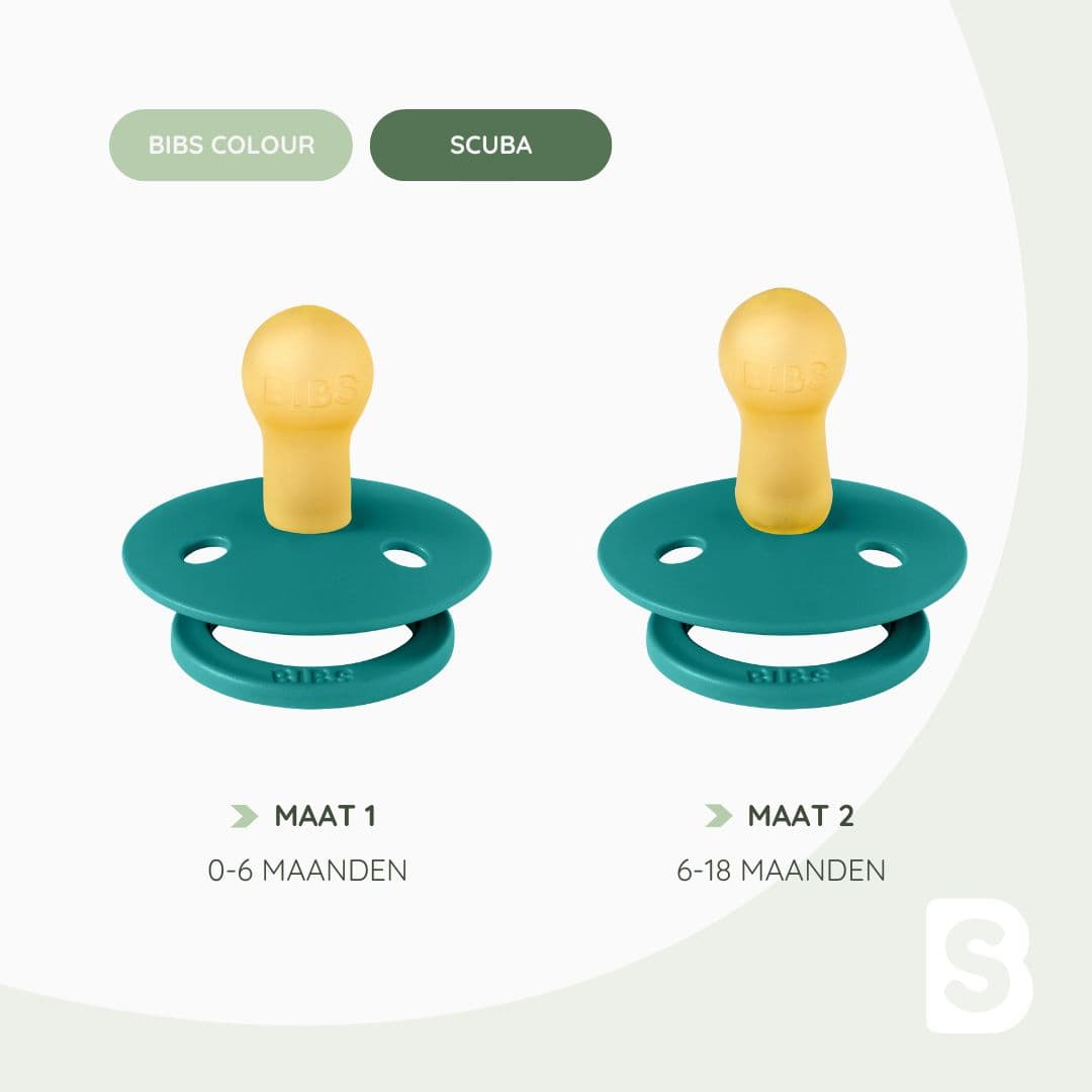 BIBS Colour rondvormige speen in de kleur Scuba