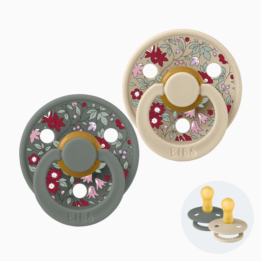 BIBS x Liberty colour fopspeen met ronde speenvorm in de kleur pine