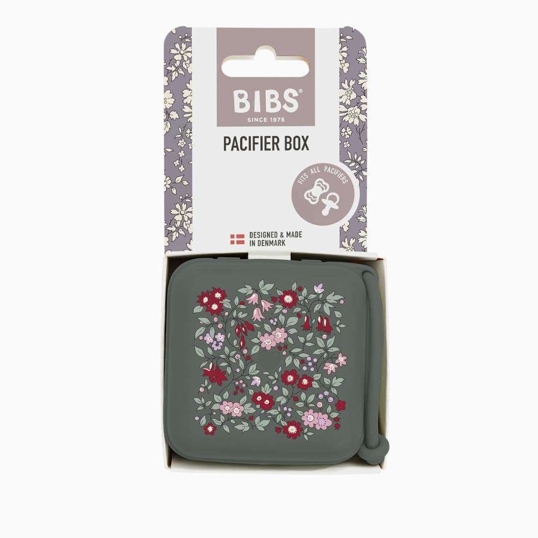 BIBS X Liberty speenbakje Chamomile Lawn pine groen