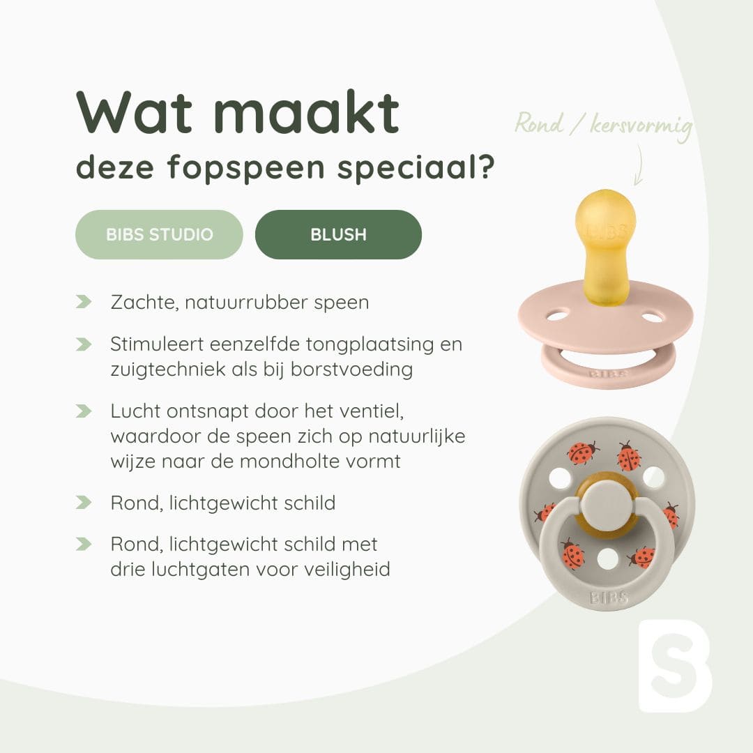 BIBS Studio speen blush mix met lieveheersbeestjes