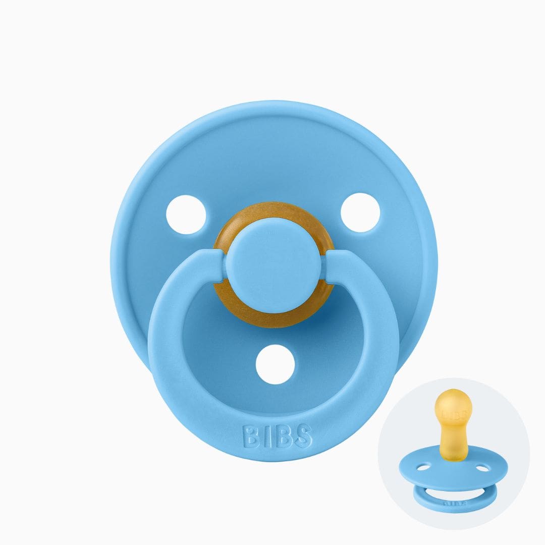 BIBS Colour ronde speen in de kleur breeze