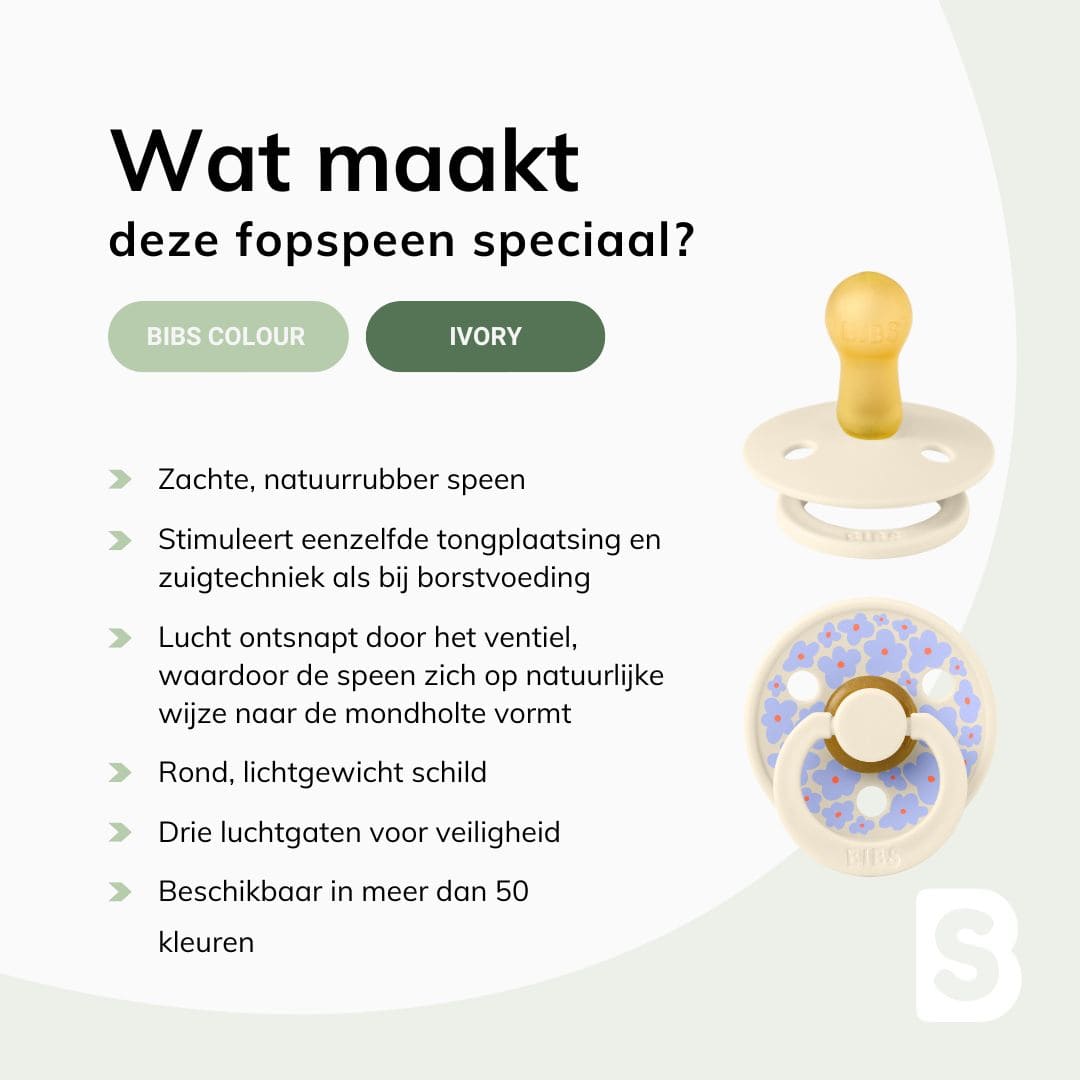 BIBS Studio speen - Jasmine Field Ivory