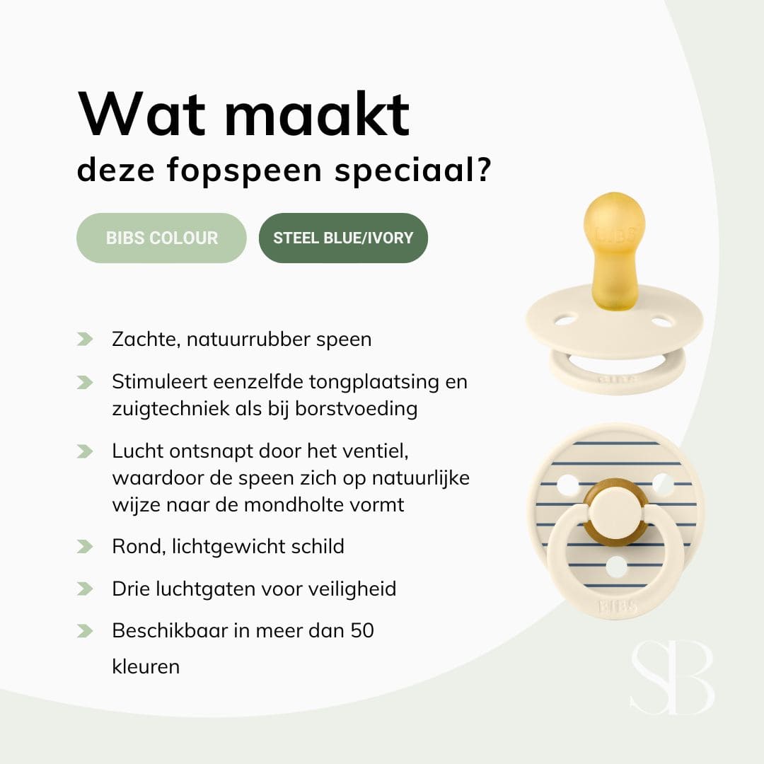 BIBS Studio Collection fopspeen met ronde speen van latex