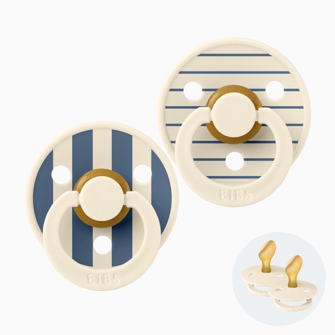 BIBS Studio collection anatomische speen Pin & Block steel blue mix