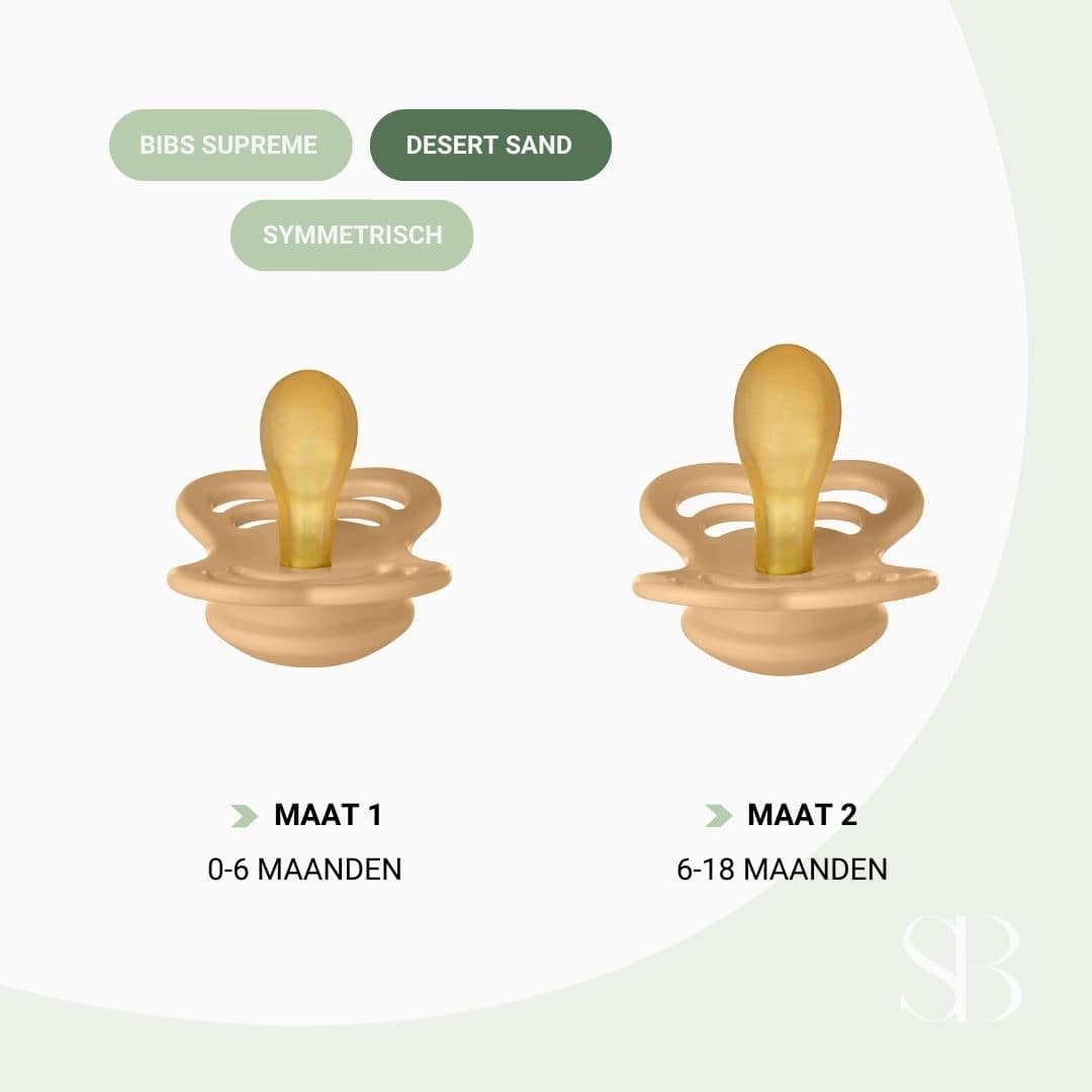 BIBS supreme speen natuurrubber desert sand