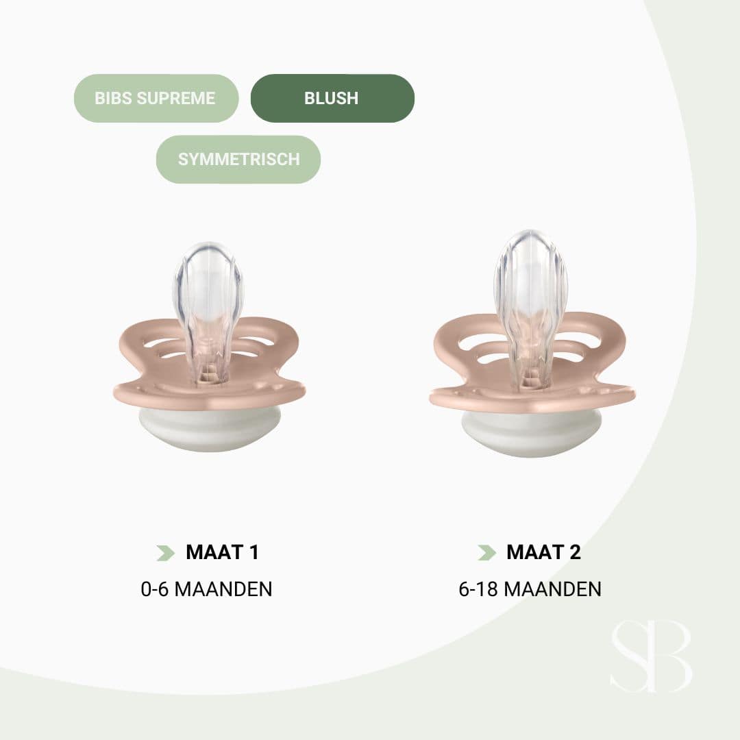 BIBS supreme siliconen speen - blush night