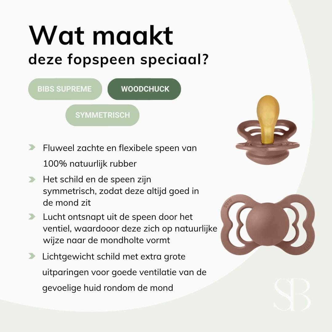 BIBS supreme speen natuurrubber woodchuck