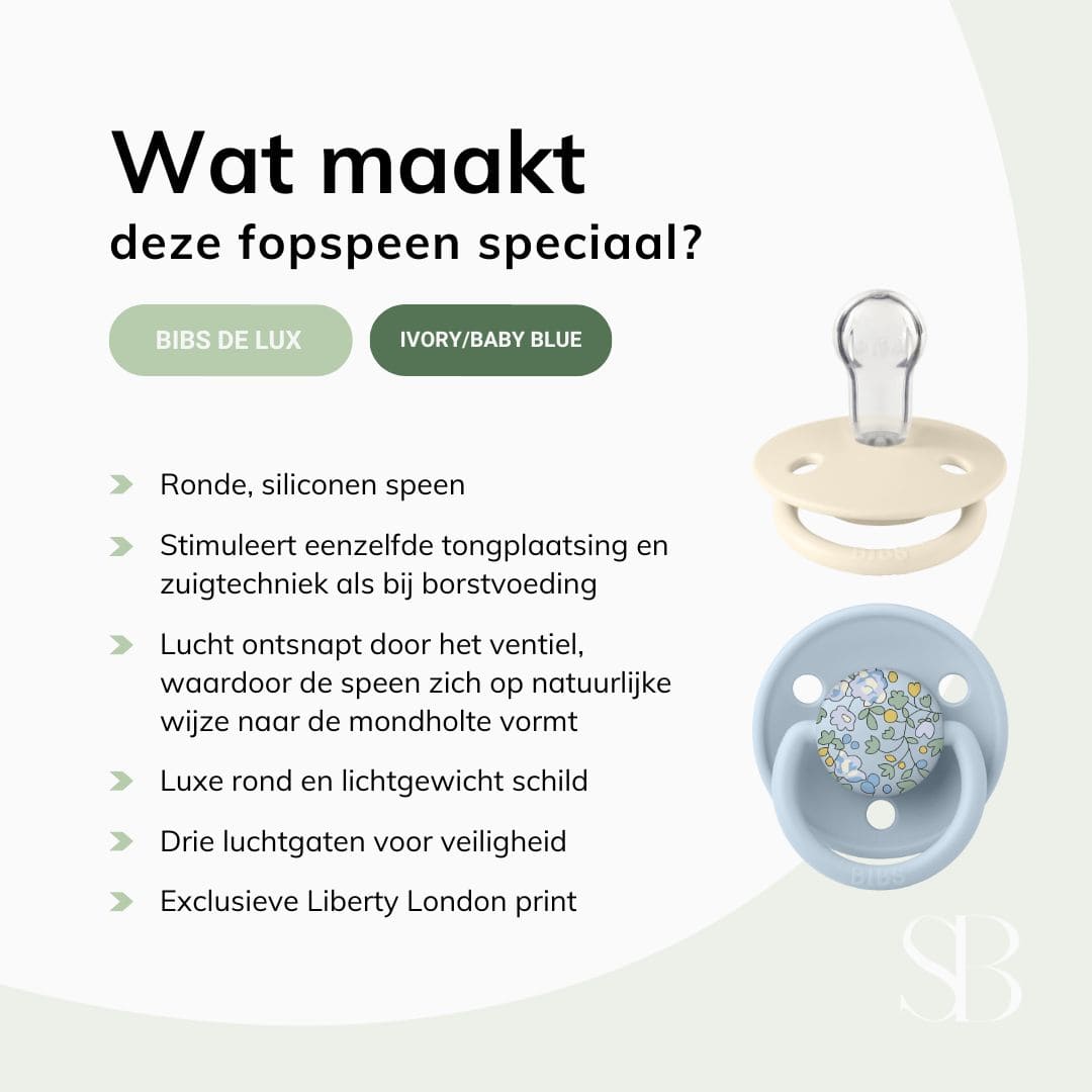 BIBS X Liberty Londen fopspeen met ronde siliconen speen