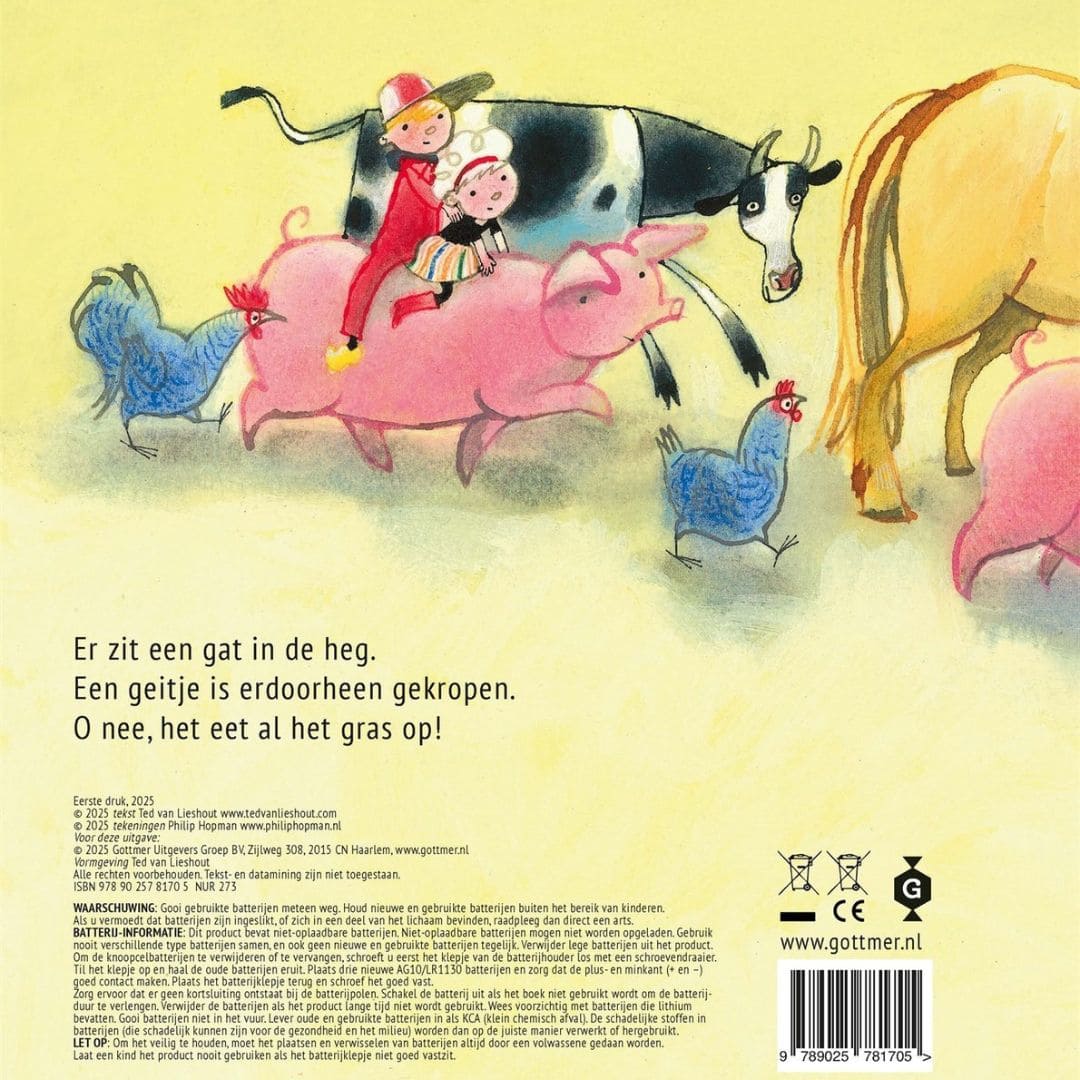 Boer boris en het geitje geluidenboek met boerderij geluiden