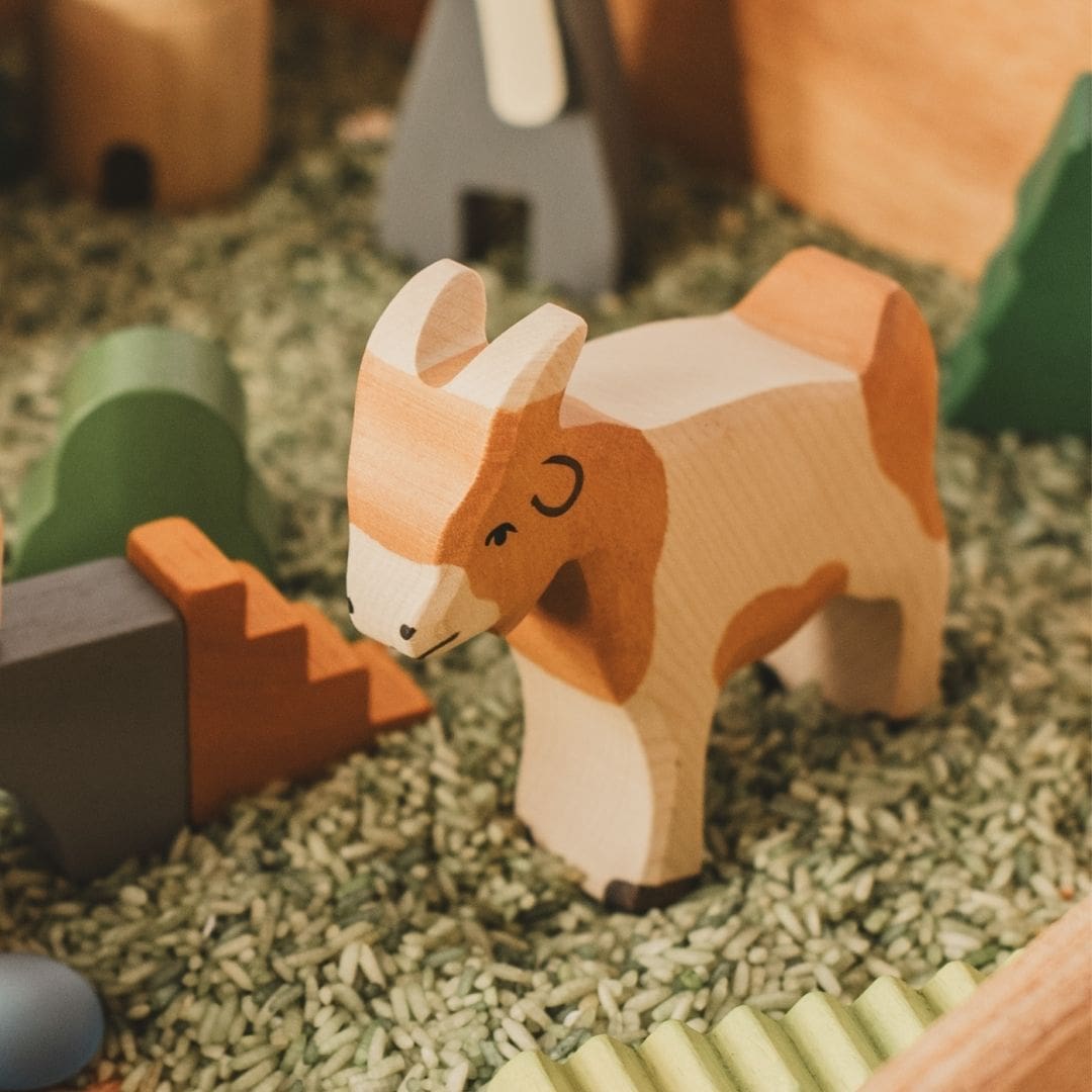 holztiger geit bok van hout