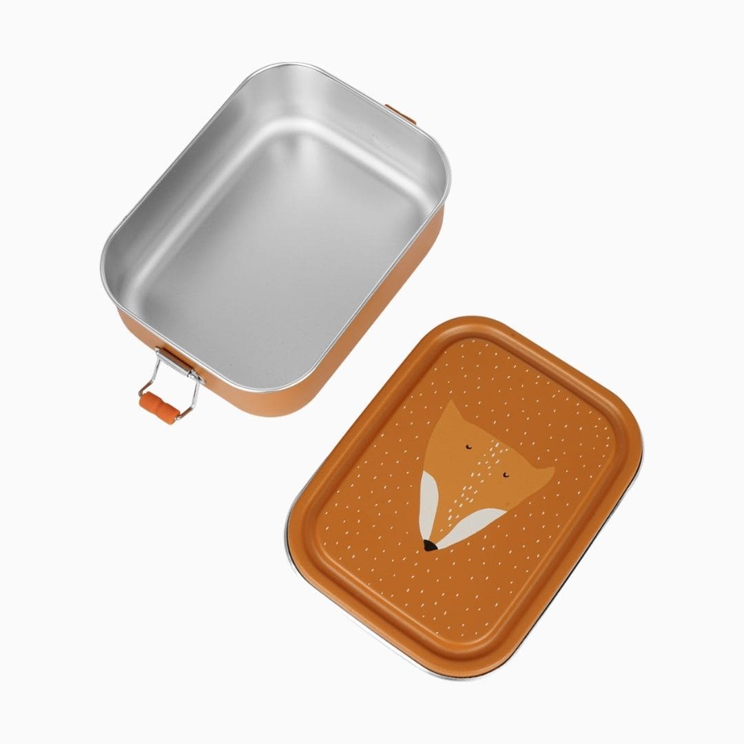 Trixie broodtrommel Mr. Fox van RVS met een inhoud van 800ML