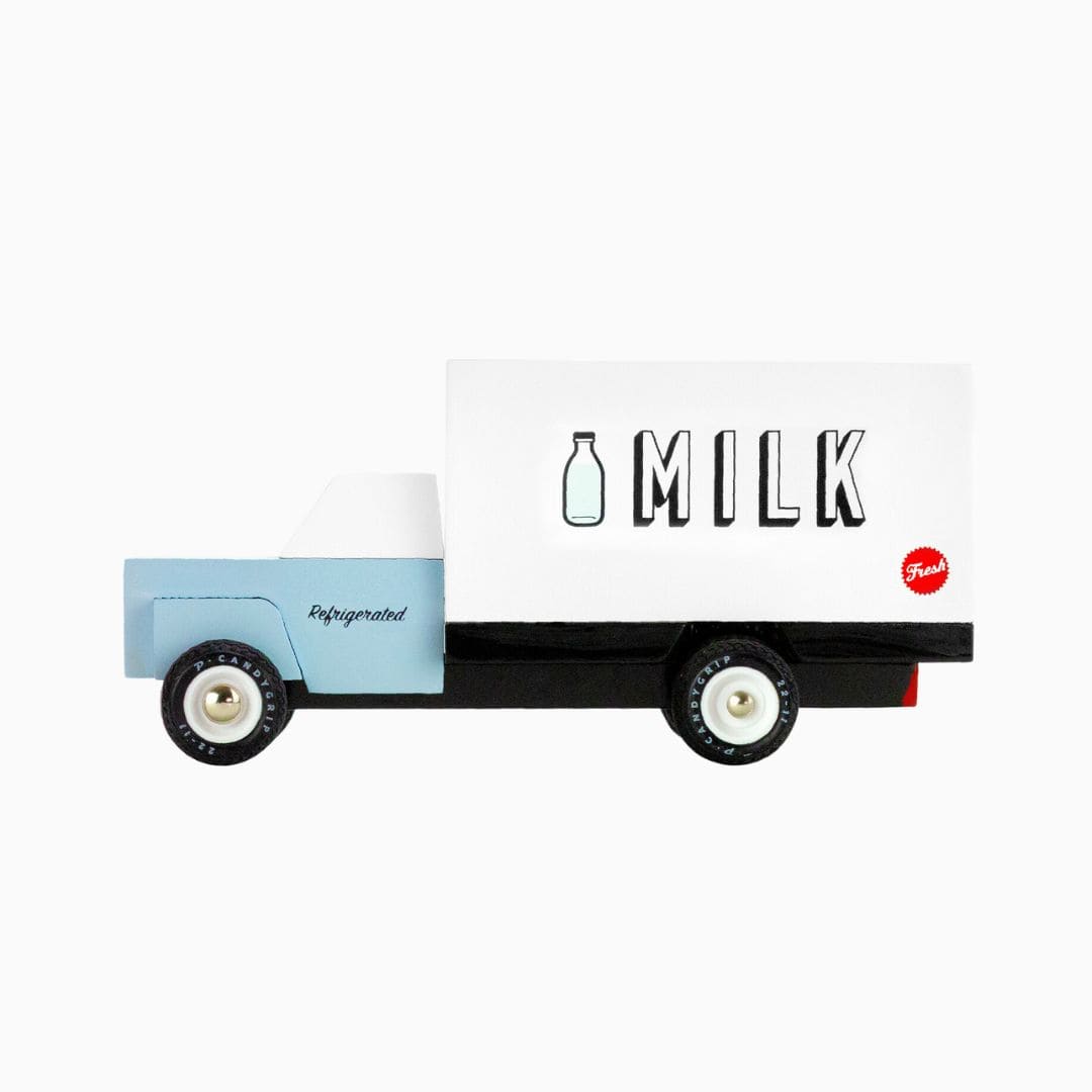 Candylab houten speelgoed auto Milk Van Americana
