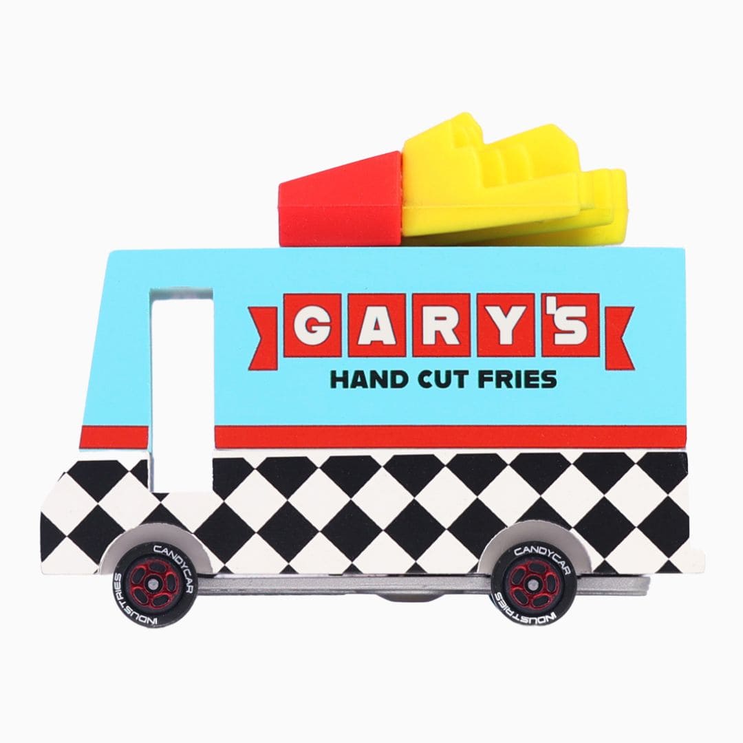 Candylab Candycar houten speelgoed auto roodtruck friet