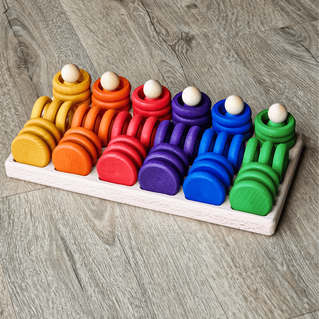 Grapat houten houder voor nins, ringen en munten van Circle of wood