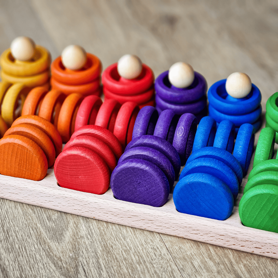 Grapat houten houder voor nins, ringen en munten van Circle of wood