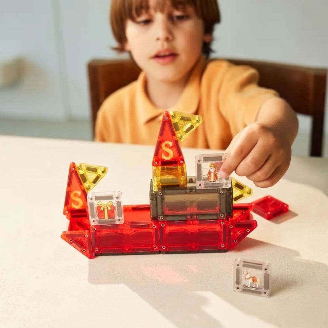 Cleverclixx Mini magnetische tegels voor onderweg in Sinterklaas thema - 30-delig