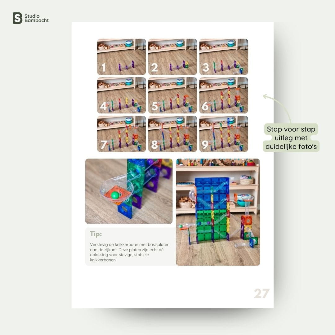 CONNETIX ball run knikkerbaan speelgids