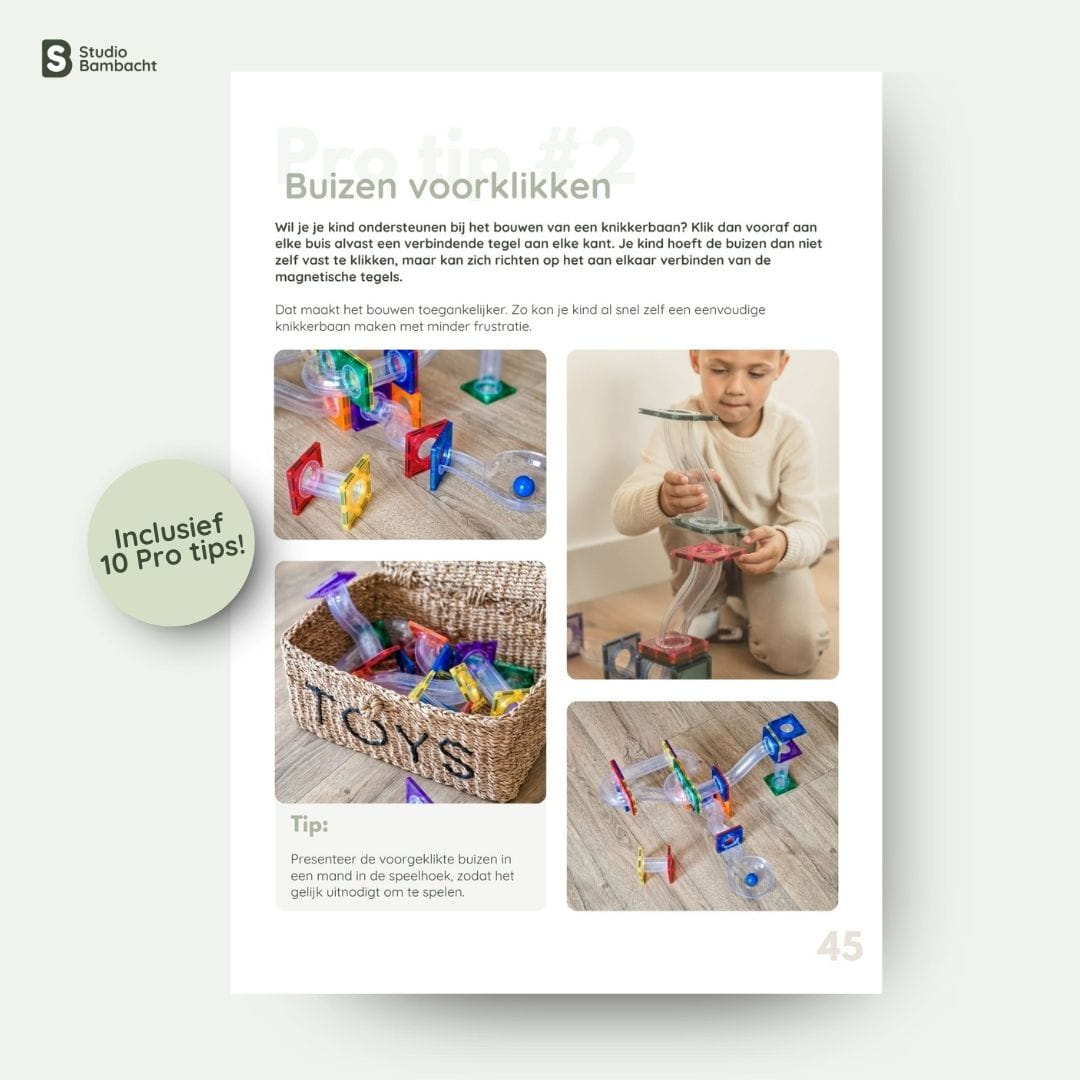 CONNETIX knikkerbaan spelideeën speelgids