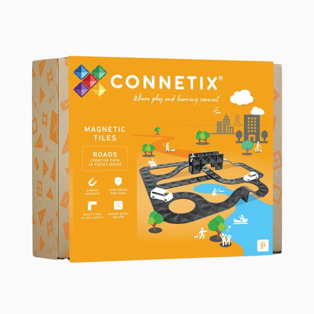 connetix roads magnetische tegels in de kleur zwart