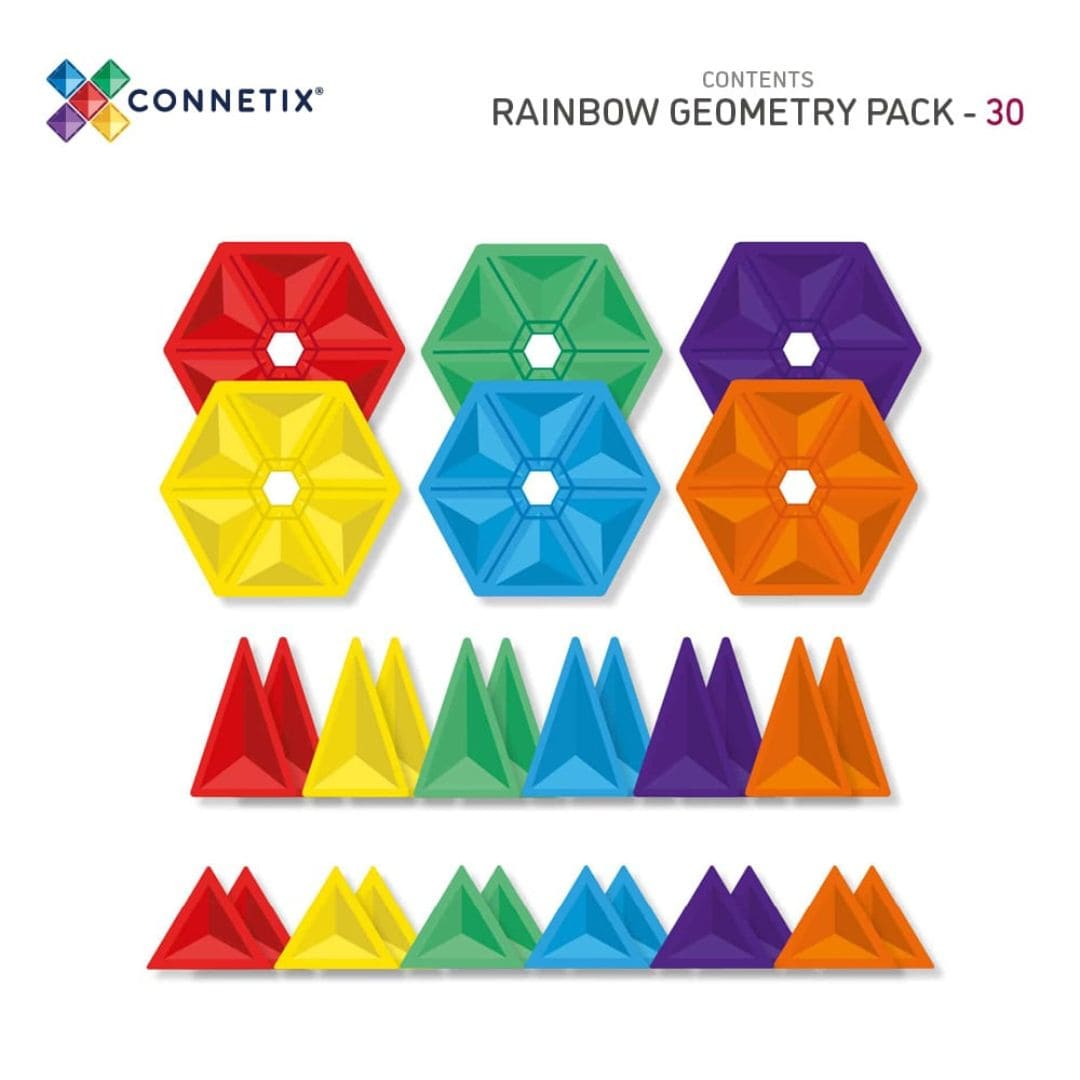 Connetix Rainbow magnetische tegels Geometry Pack