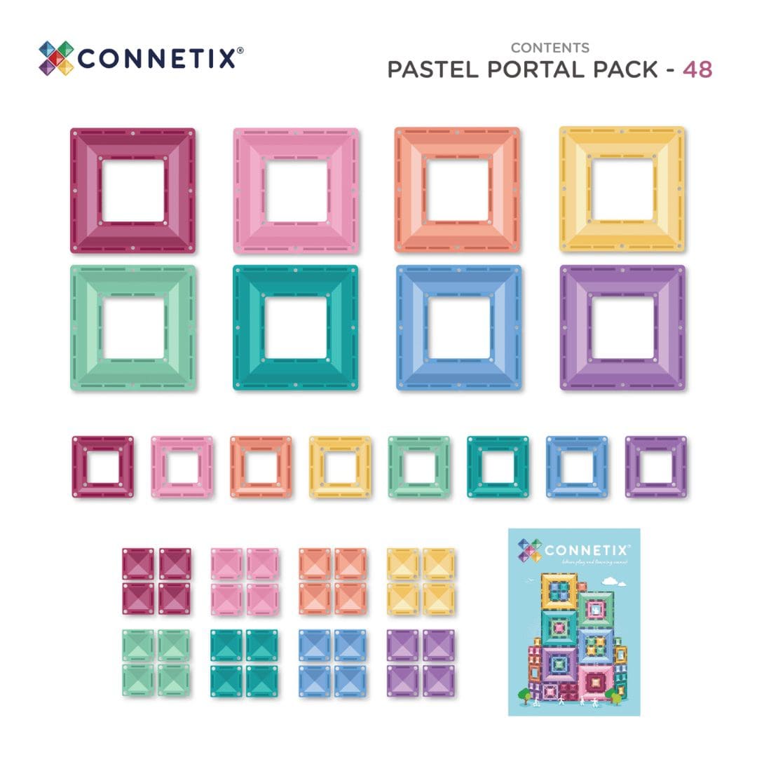 CONNETIX Pastel magnetische tegels portal pack