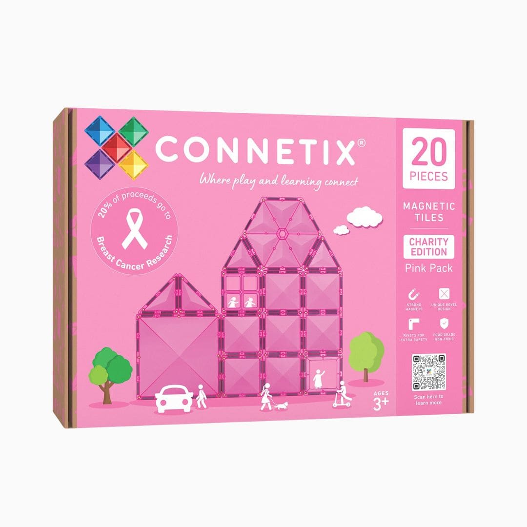 Connetix magnetische tegels pink pack met tegels in roze uit de regenboog collectie