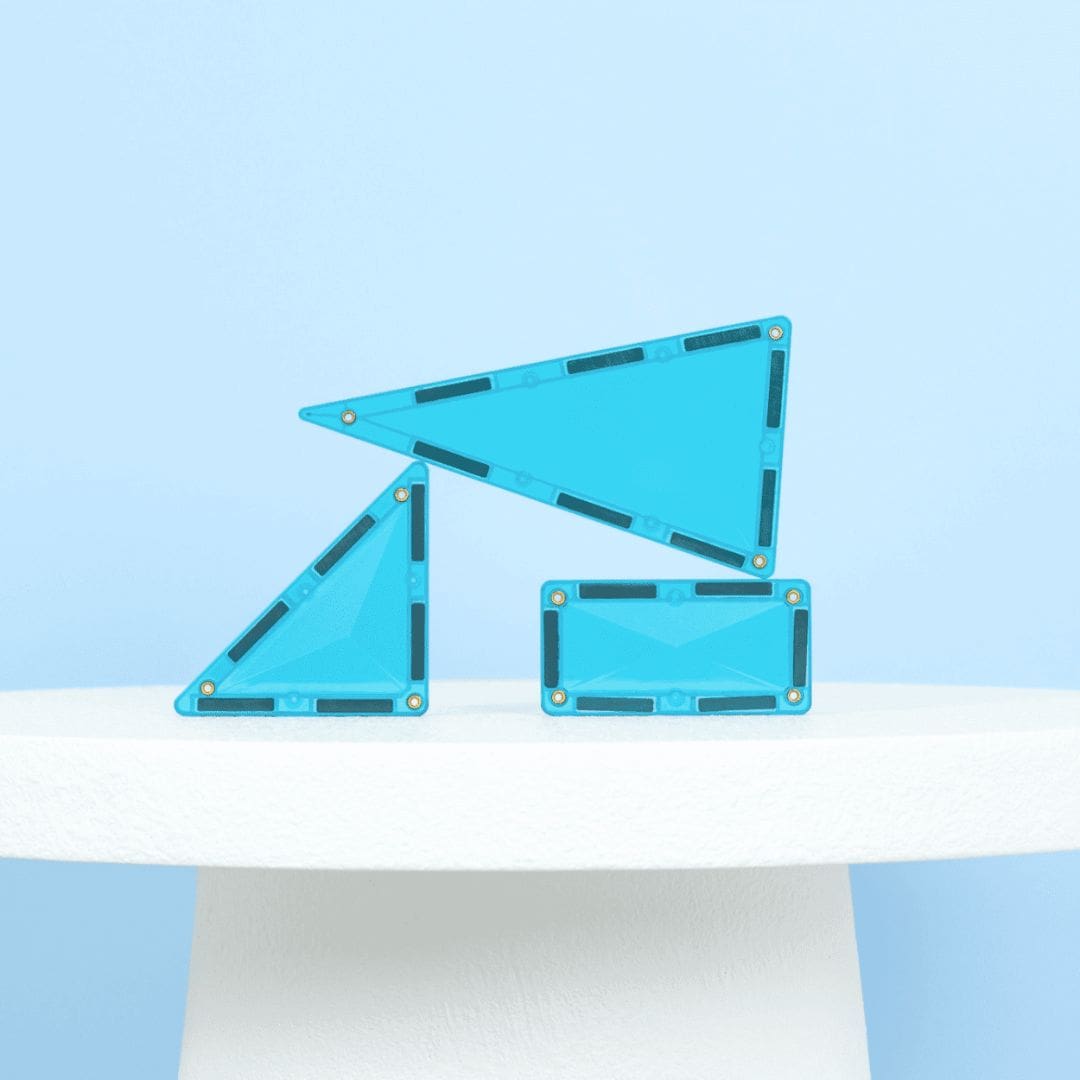 Connetix magnetische tegels teal pack met tegels in turquoise uit de regenboog collectie