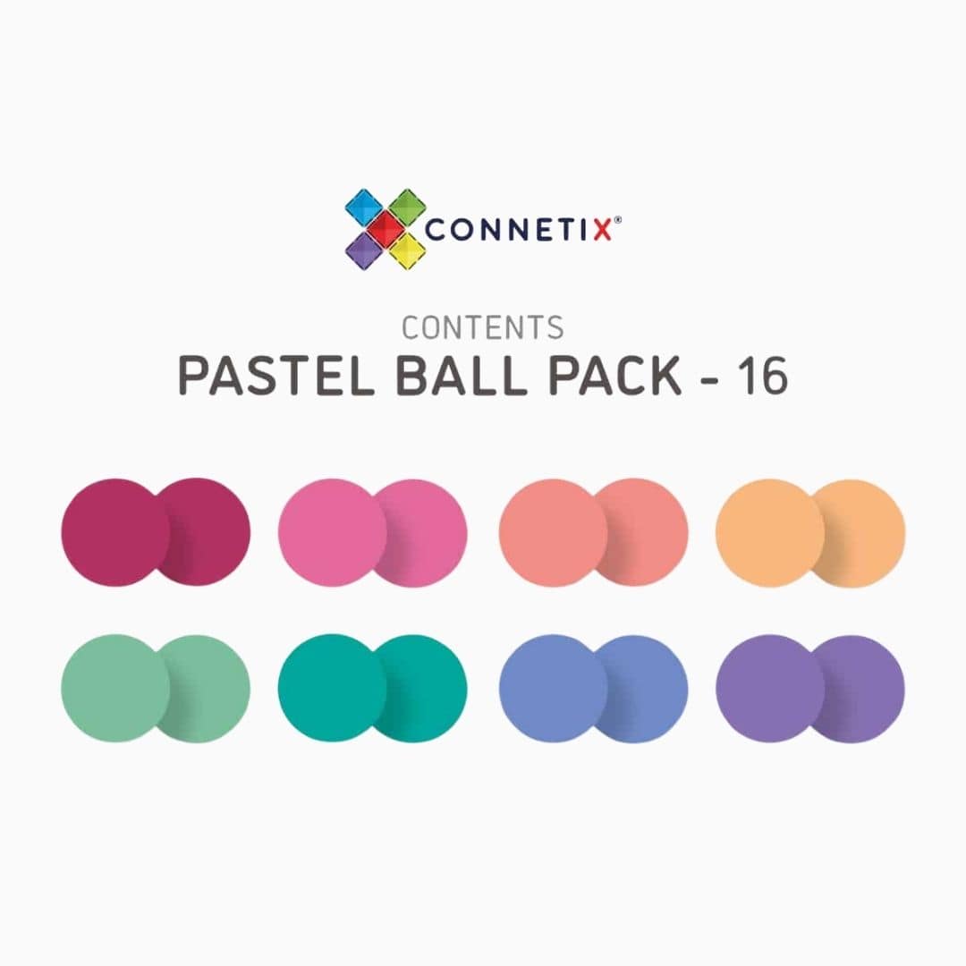 Connetix pastel reserve knikker ballen 16 stuks