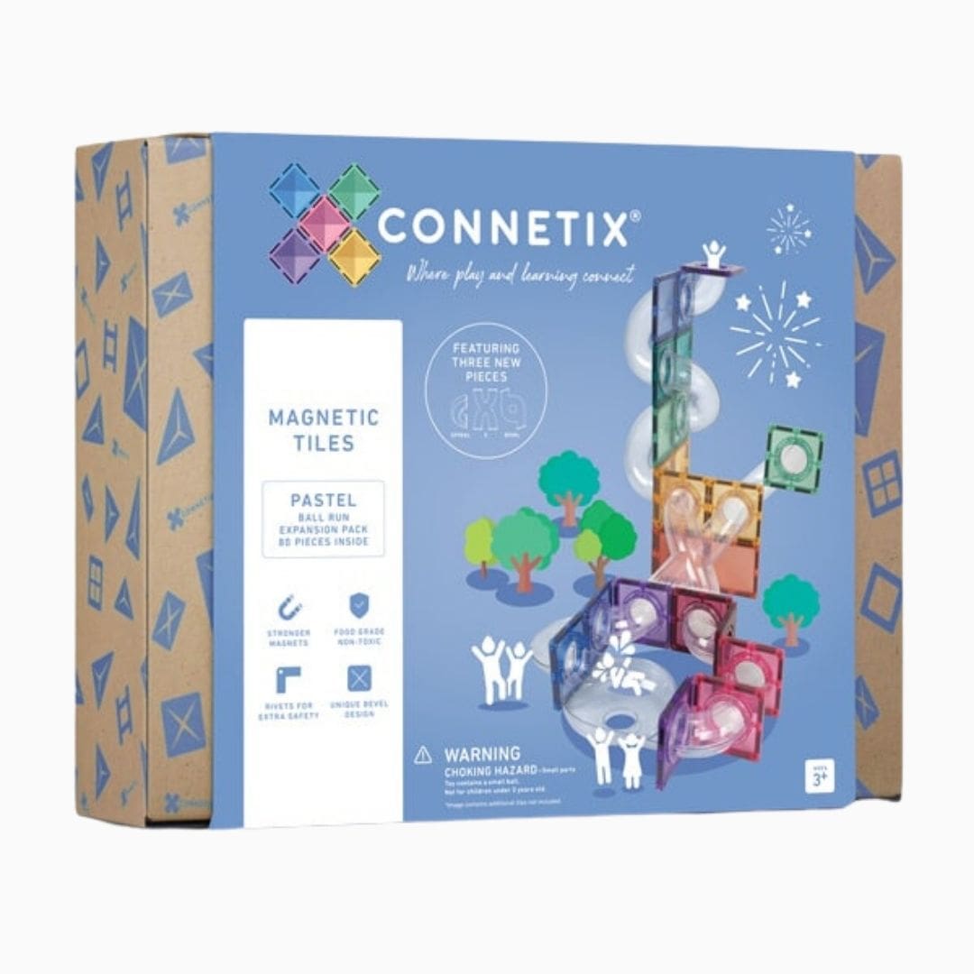 Connetix magnetische tegels Pastel uitbreidingsset knikkerbaan 80-delig