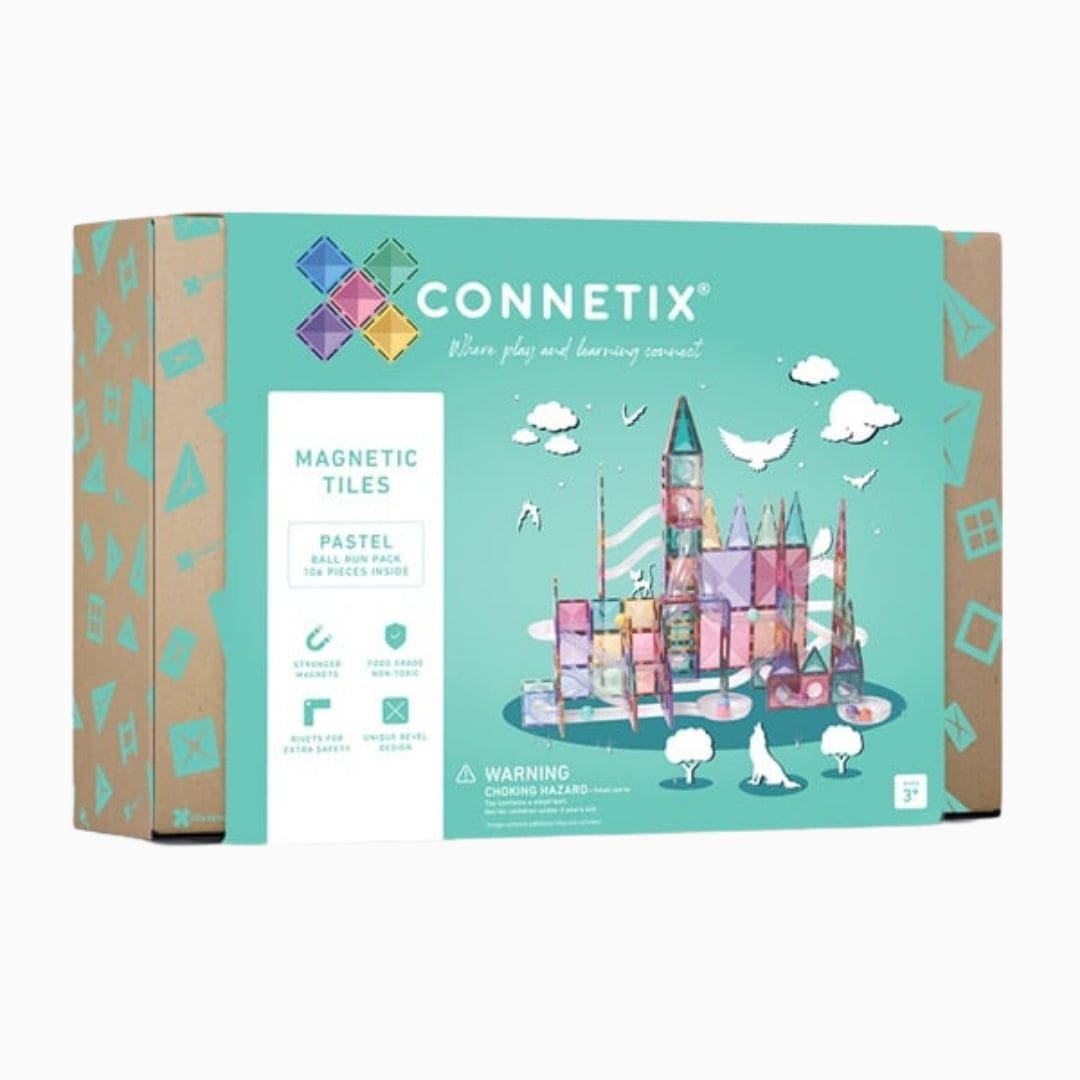 Connetix magnetische tegels knikkerbaan Pastel 104 stuks
