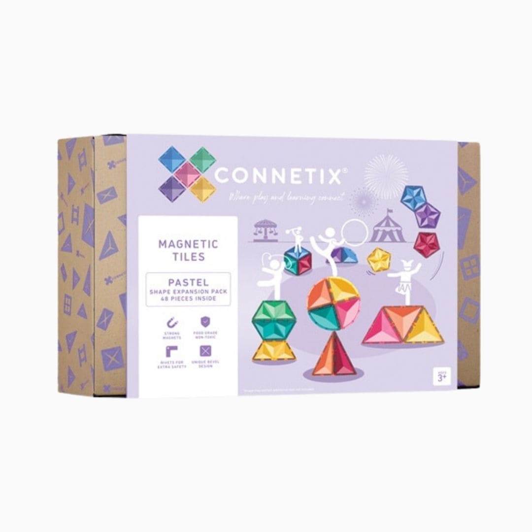 Connetix magnetische tegels uitbreidingsset met verschillende vormen 48 delig