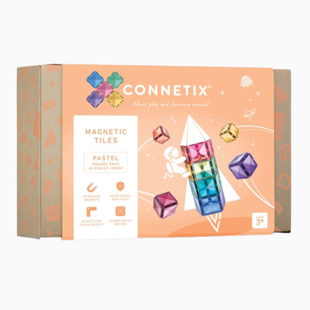 Connetix Pastel magnetische tegels vierkanten 40-delig