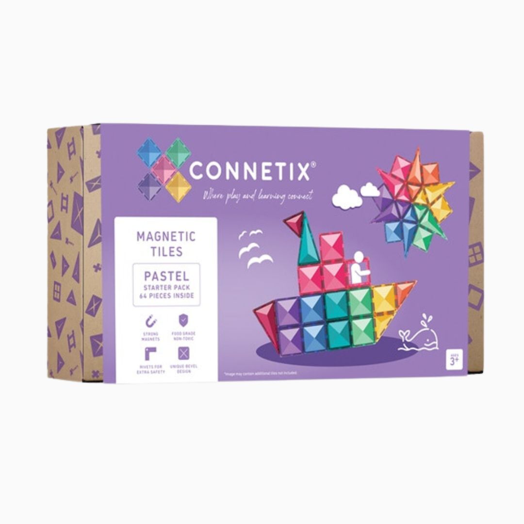 Connetix magnetische tegels in pastel starter set van 64 stuks