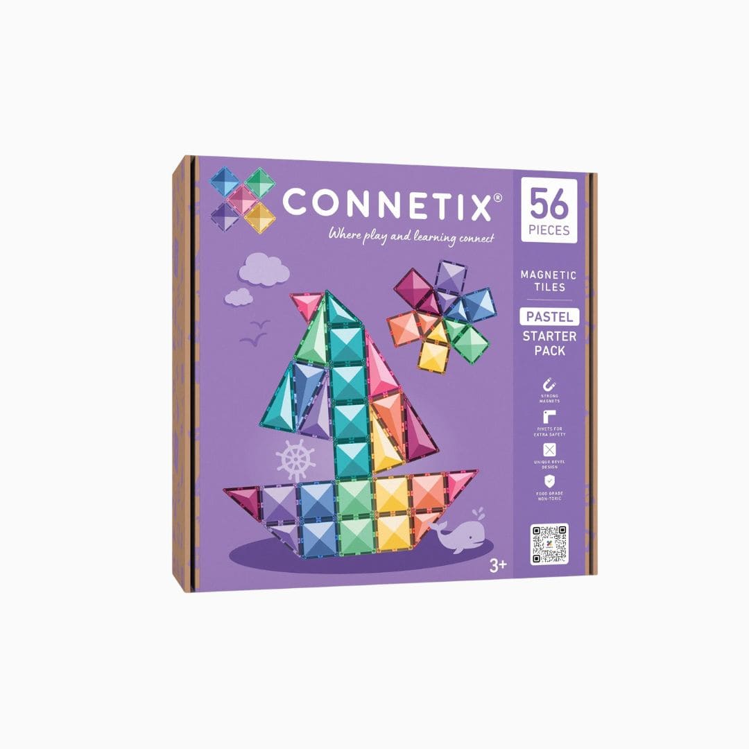 CONNETIX pastel starter pakket met 56 magnetische tegels