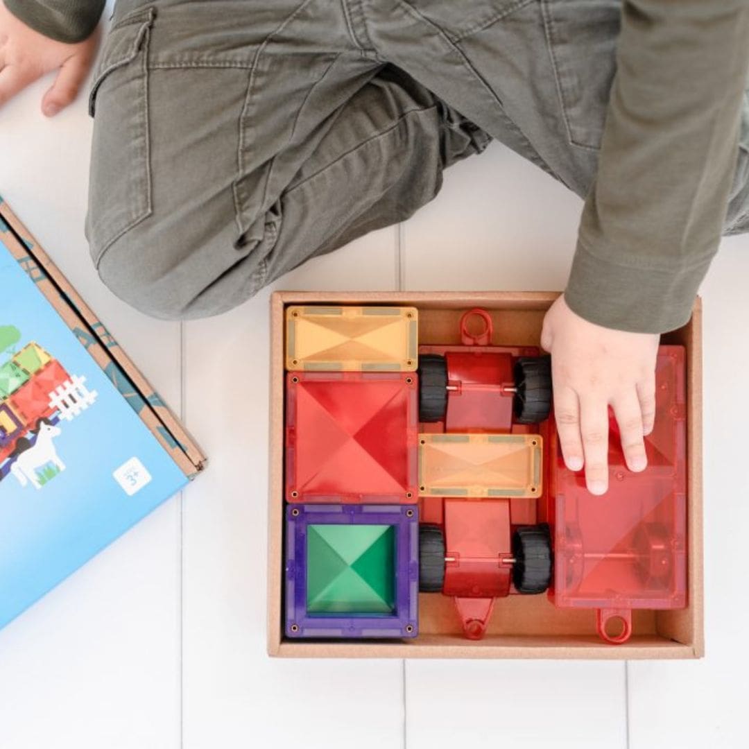 Connetix Rainbow magnetische tegels motion pack om auto te bouwen 24-delig