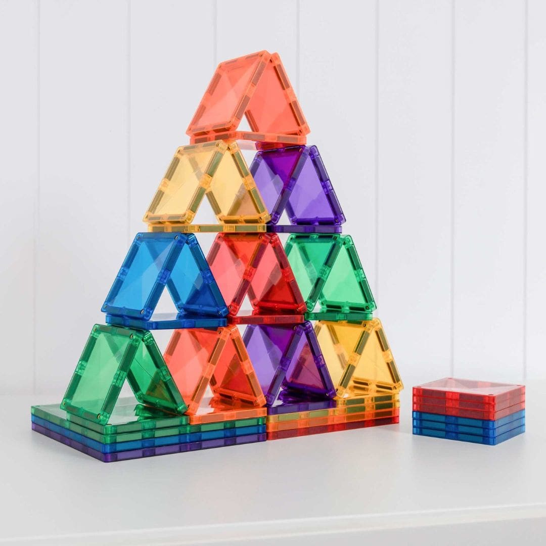 Connetix Rainbow magnetische tegels square pack met 42 vierkante tegels