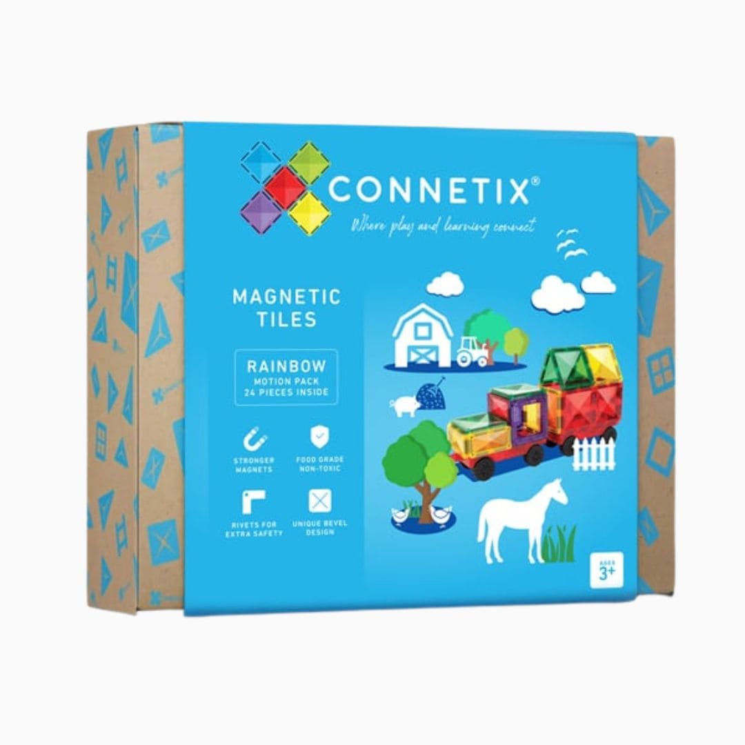 Connetix Rainbow magnetische tegels motion pack om auto te bouwen 24-delig