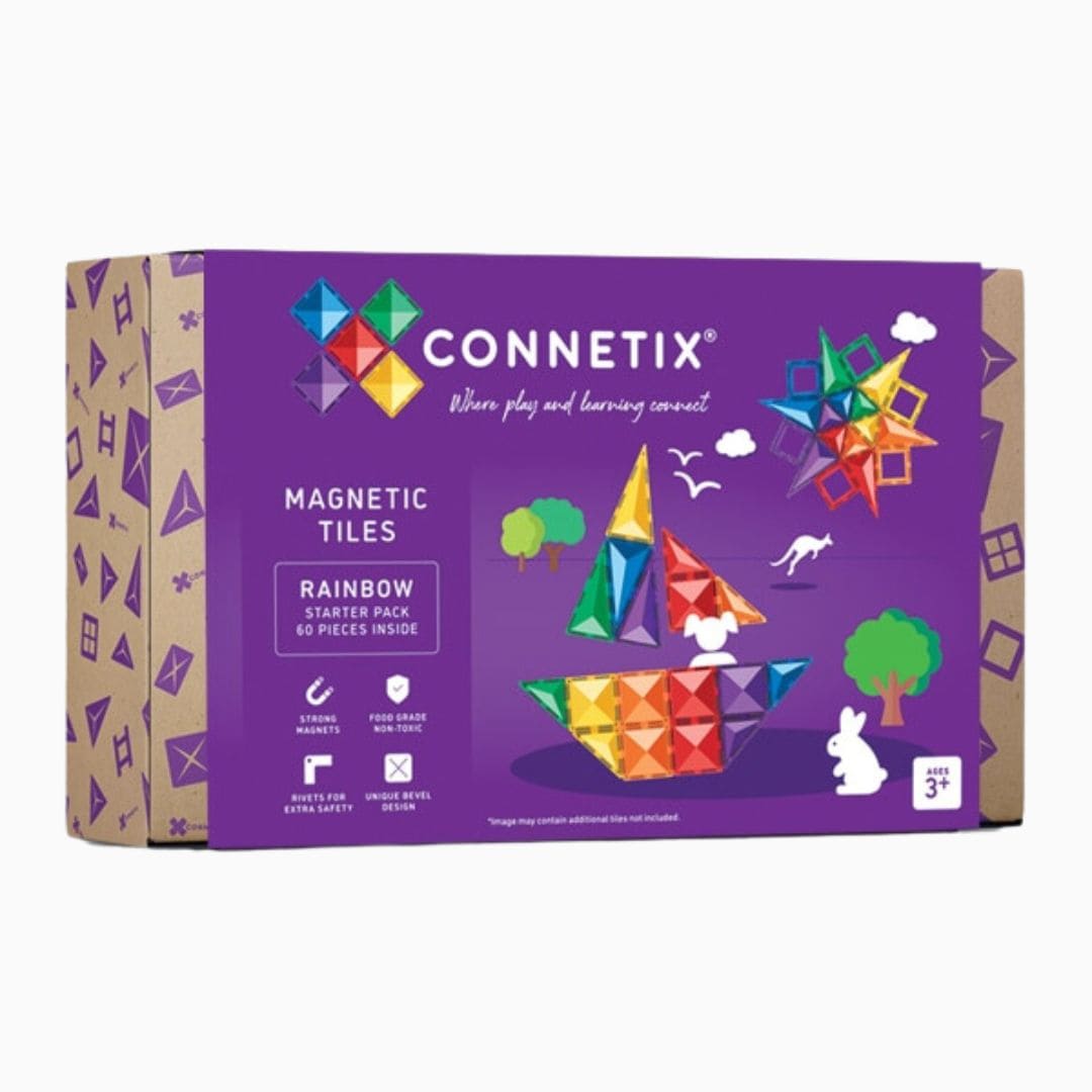 Connetix rainbow startersset magnetische tegels met 64 tegels